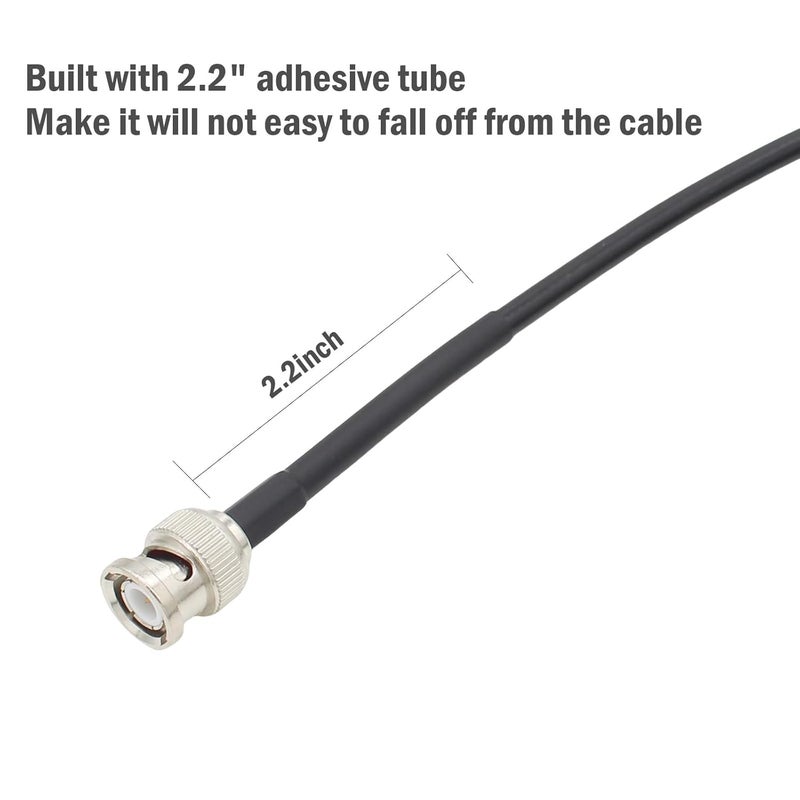 exgoofit BNC Coaxial Cable 16.5ft (5m), RG58 Coax Cable 50 ohm Low Loss with BNC Male to Male Connector for Antenna Analyzer, CB Radio, Signal Generator - Image 5